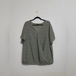 BloomChic Sage Green Patterned Blouse